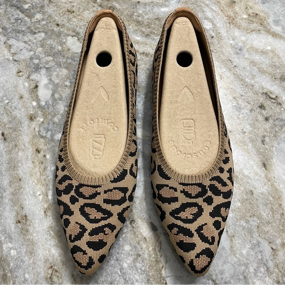 Vivaia Pointed-Toe Ballet Flats Aria 5 Dark Leopard Women’s EU 41.5 - Picture 2 of 11